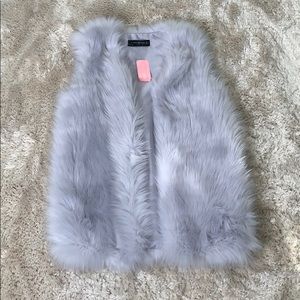 Lavender Grey fur vest